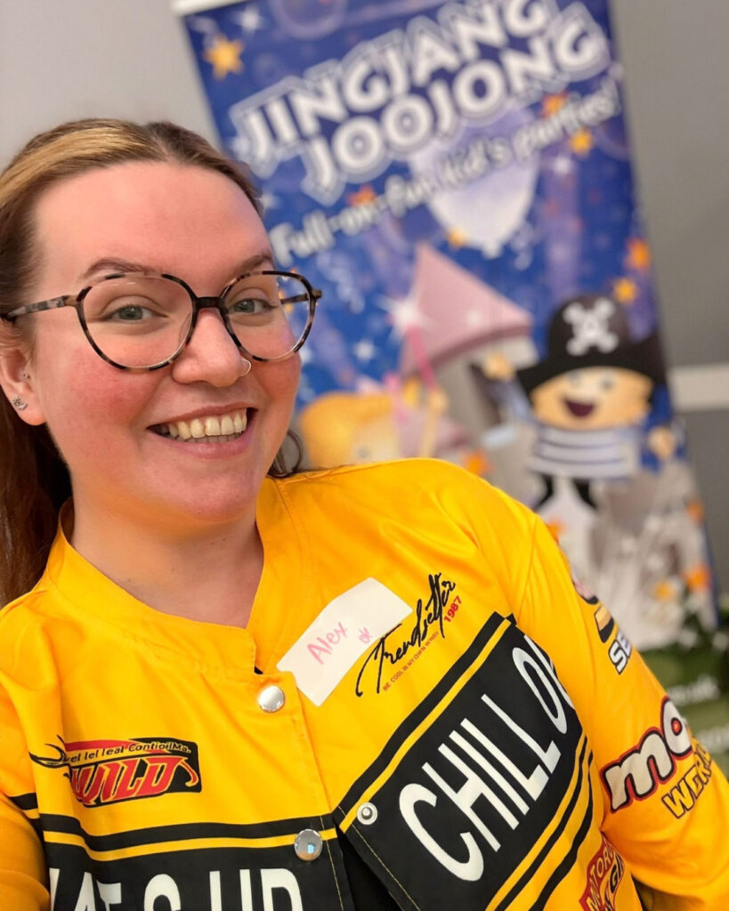 AlexRae Children's entertainer dressed in yellow Kpop inspired jacket